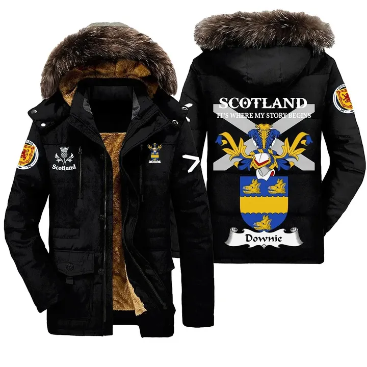 Downie or Downey Scottish Crest Parka Jacket - Scotland It's Where My Story Begins A7 | 1sttheworld.com