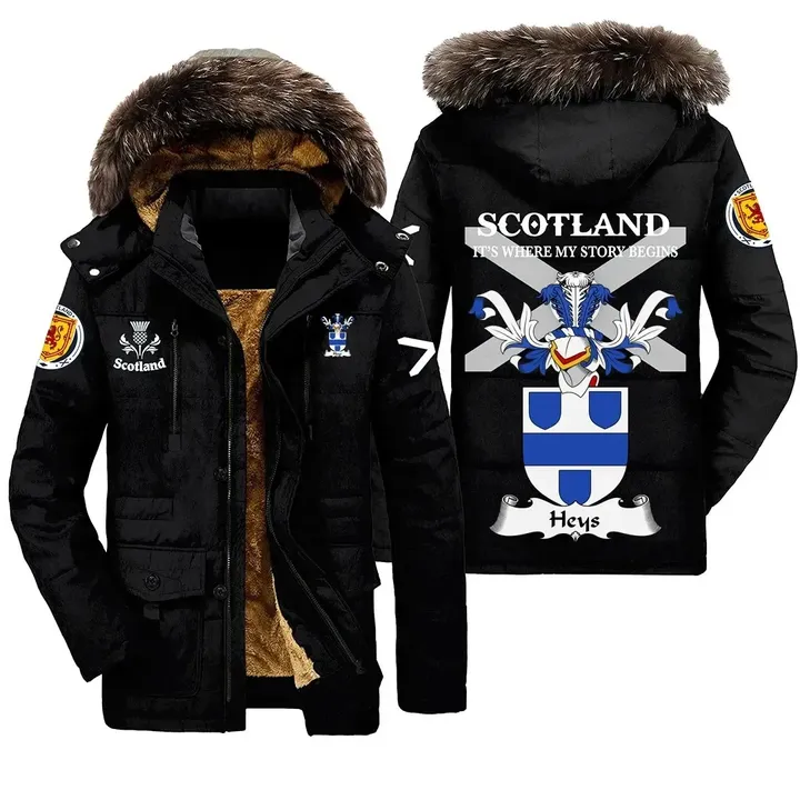 Heys Scottish Crest Parka Jacket - Scotland It's Where My Story Begins A7 | 1sttheworld.com