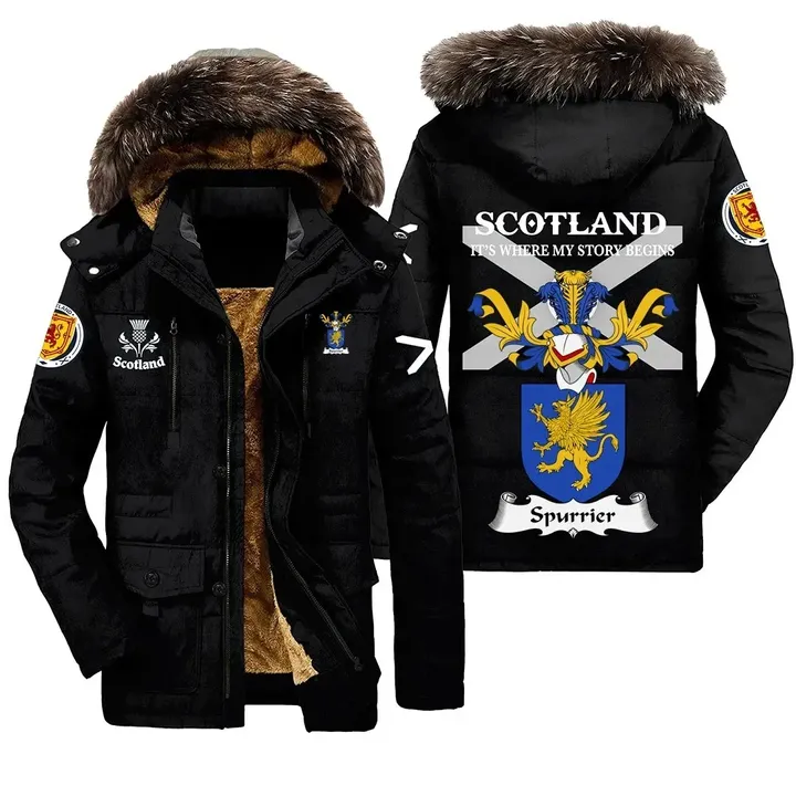 Spurrier Scottish Crest Parka Jacket - Scotland It's Where My Story Begins A7 | 1sttheworld.com