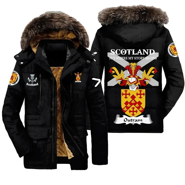 Outram Scottish Crest Parka Jacket - Scotland It's Where My Story Begins A7 | 1sttheworld.com