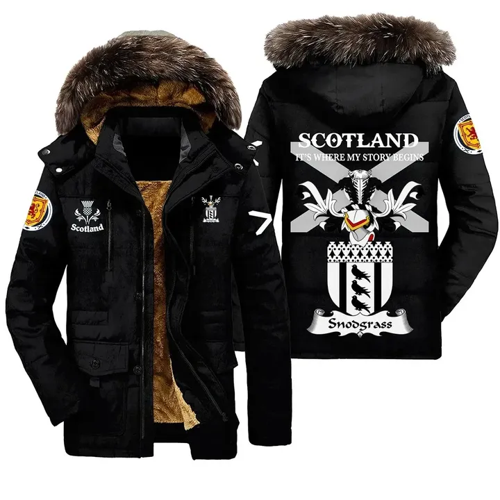 Snodgrass Scottish Crest Parka Jacket - Scotland It's Where My Story Begins A7 | 1sttheworld.com