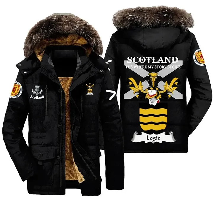 Logie Scottish Crest Parka Jacket - Scotland It's Where My Story Begins A7 | 1sttheworld.com