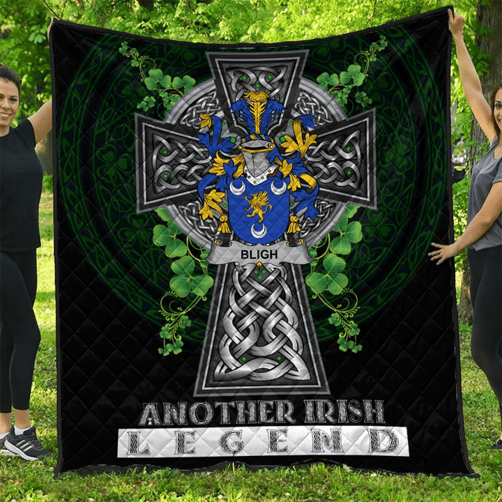 1sttheworld Premium Quilt - Bligh Irish Family Crest Quilt - Irish Legend A7 | 1sttheworld.com