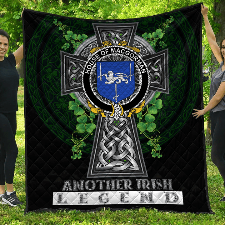 1sttheworld Premium Quilt - House of MACGORMAN Irish Family Crest Quilt - Irish Legend A7 | 1sttheworld.com