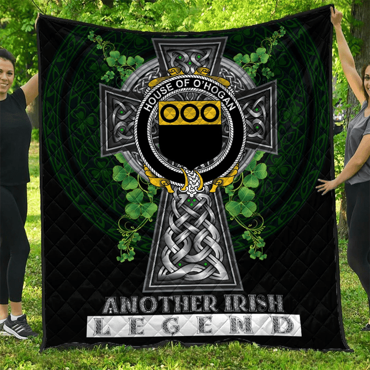 1sttheworld Premium Quilt - House of O'HOGAN Irish Family Crest Quilt - Irish Legend A7 | 1sttheworld.com