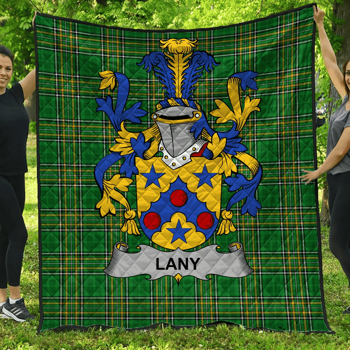 1sttheworld Premium Quilt - Lany Or Laney Irish Family Crest Quilt - Irish National Tartan A7 | 1sttheworld.com