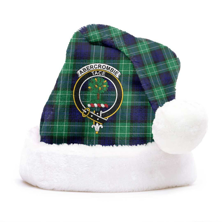 1sttheworld Christmas Hat - Abercrombie Clan Tartan Crest Christmas Hat A7 | 1sttheworld.com