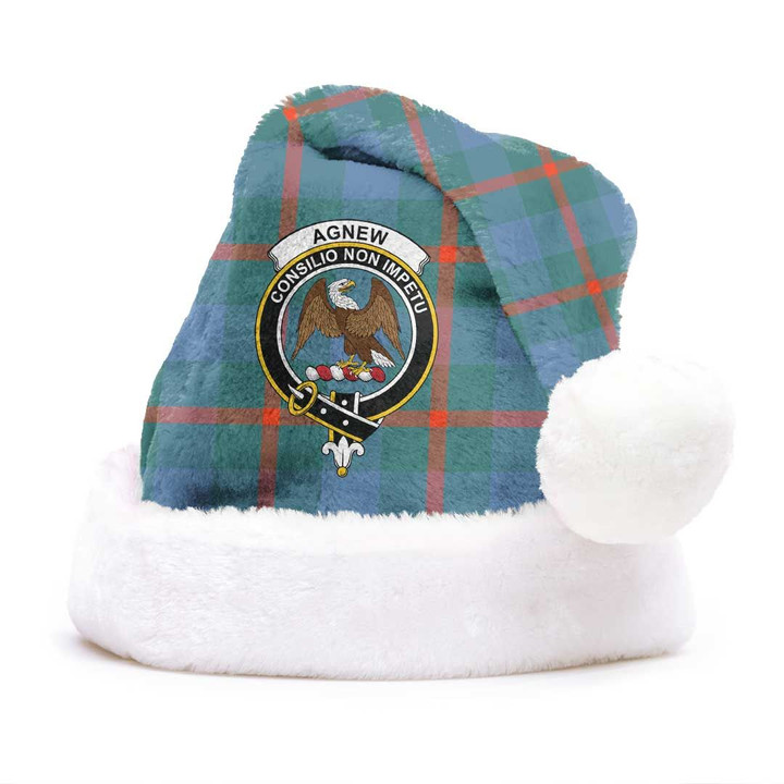 1sttheworld Christmas Hat - Agnew Ancient Clan Tartan Crest Christmas Hat A7 | 1sttheworld.com