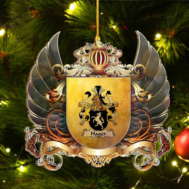 1sttheworld Germany Ornament - Hager II German Family Crest Christmas Ornament A7 | 1stScotland.com