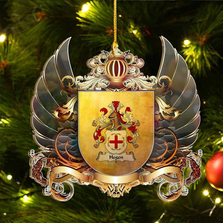 1sttheworld Germany Ornament - Hegen German Family Crest Christmas Ornament A7 | 1stScotland.com