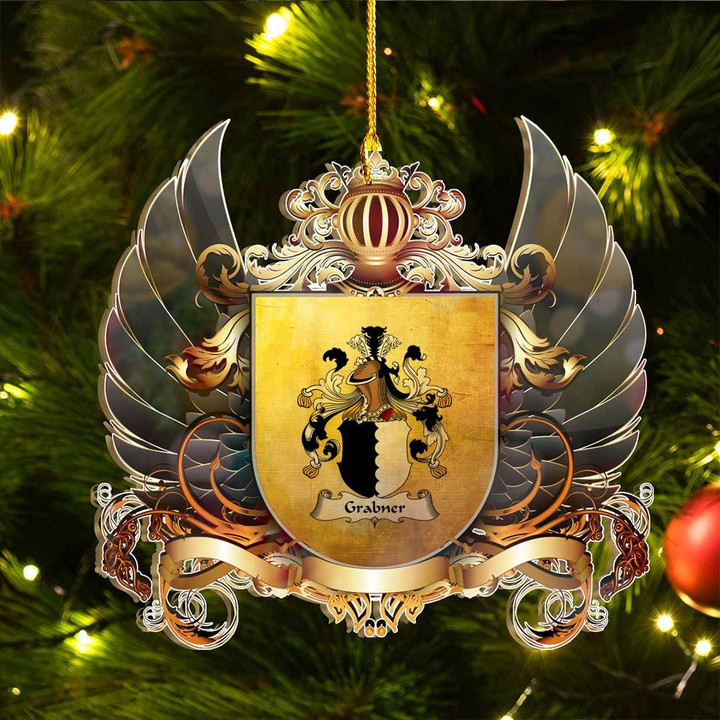 1sttheworld Germany Ornament - Grabner German Family Crest Christmas Ornament A7 | 1stScotland.com