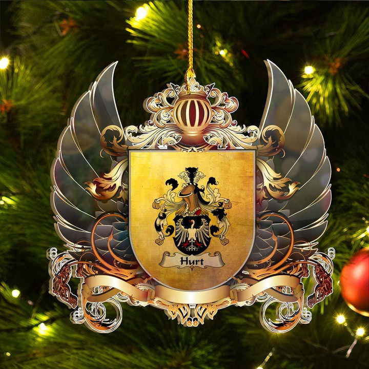 1sttheworld Germany Ornament - Hurt German Family Crest Christmas Ornament A7 | 1stScotland.com