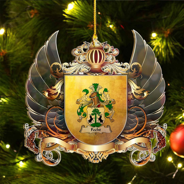 1sttheworld Germany Ornament - Fecht German Family Crest Christmas Ornament A7 | 1stScotland.com