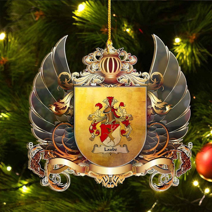 1sttheworld Germany Ornament - Laube German Family Crest Christmas Ornament A7 | 1stScotland.com