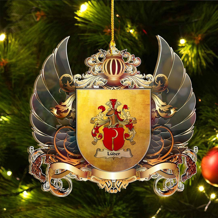 1sttheworld Germany Ornament - Luder German Family Crest Christmas Ornament A7 | 1stScotland.com