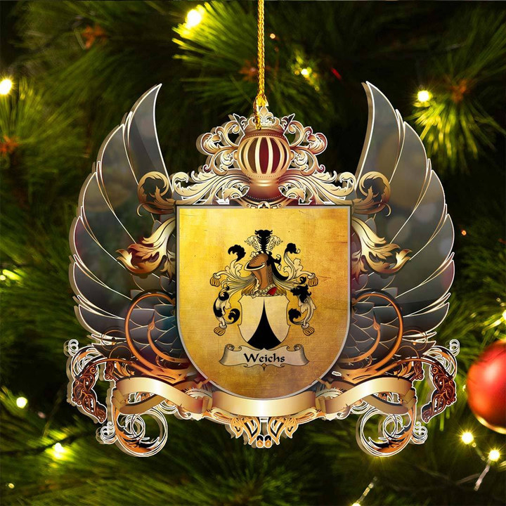 1sttheworld Germany Ornament - Weichs German Family Crest Christmas Ornament A7 | 1stScotland.com