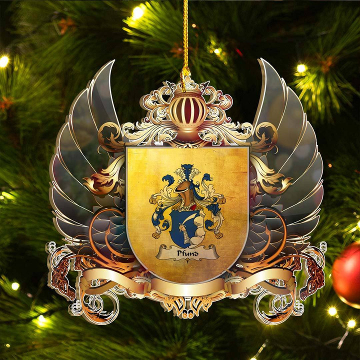 1sttheworld Germany Ornament - Pfund German Family Crest Christmas Ornament A7 | 1stScotland.com