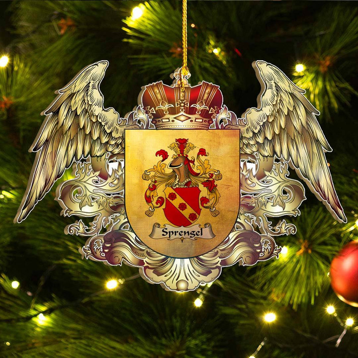 1sttheworld Germany Ornament - Sprengel German Family Crest Christmas Ornament - Royal Shield A7 | 1stScotland.com