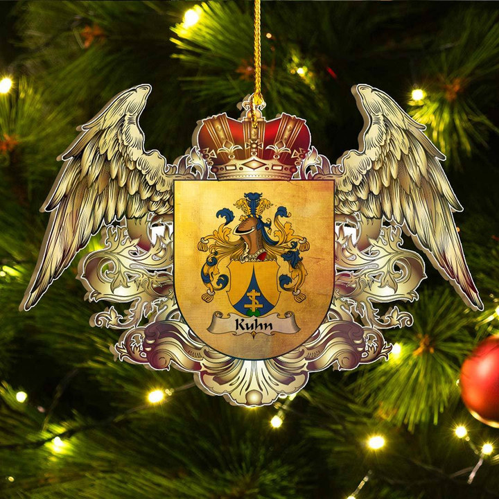 1sttheworld Germany Ornament - Kuhn German Family Crest Christmas Ornament - Royal Shield A7 | 1stScotland.com