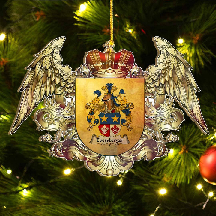 1sttheworld Germany Ornament - Ebersberger German Family Crest Christmas Ornament - Royal Shield A7 | 1stScotland.com