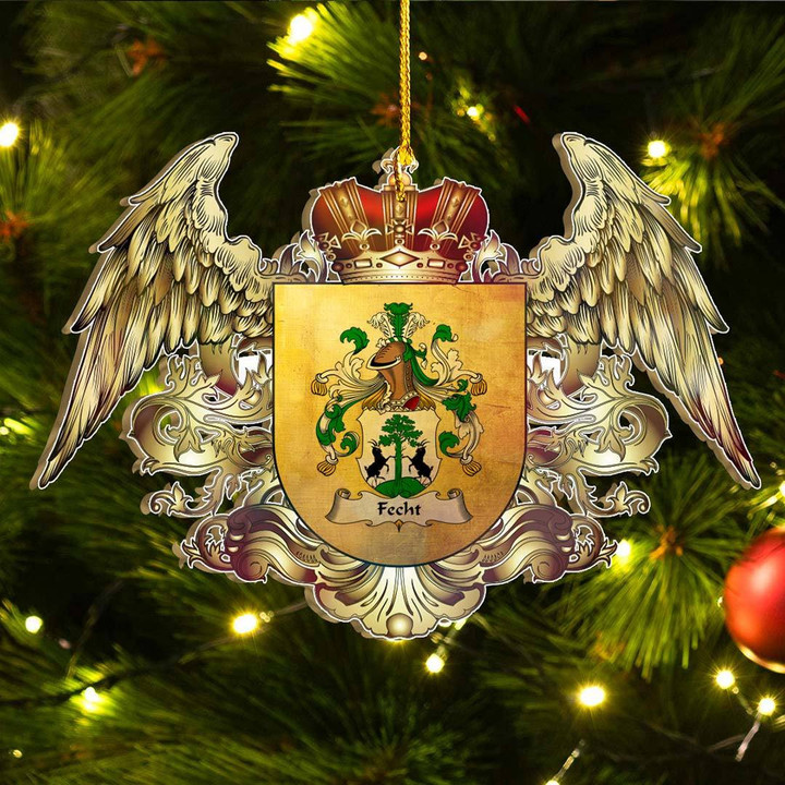 1sttheworld Germany Ornament - Fecht German Family Crest Christmas Ornament - Royal Shield A7 | 1stScotland.com