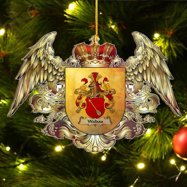 1sttheworld Germany Ornament - Waldau German Family Crest Christmas Ornament - Royal Shield A7 | 1stScotland.com