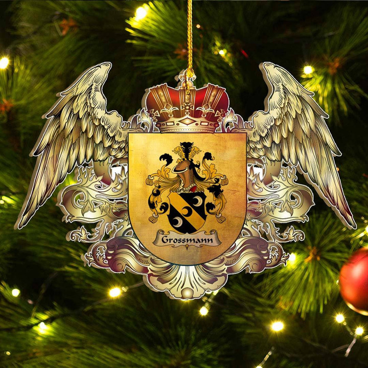 1sttheworld Germany Ornament - Grossmann German Family Crest Christmas Ornament - Royal Shield A7 | 1stScotland.com