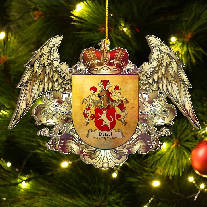 1sttheworld Germany Ornament - Detzel German Family Crest Christmas Ornament - Royal Shield A7 | 1stScotland.com