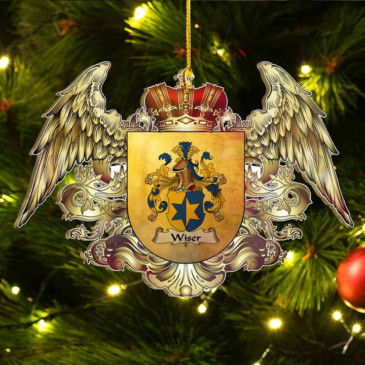 1sttheworld Germany Ornament - Wiser German Family Crest Christmas Ornament - Royal Shield A7 | 1stScotland.com