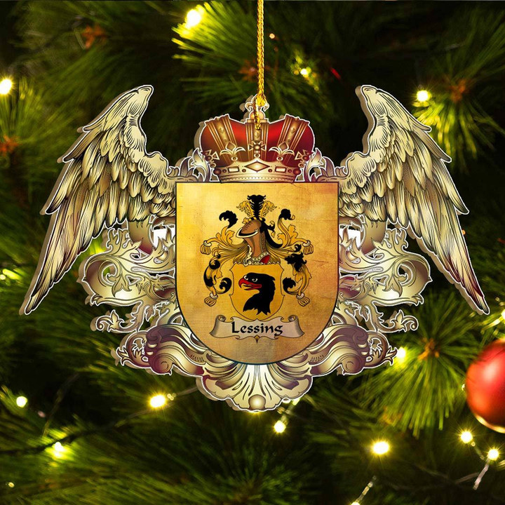 1sttheworld Germany Ornament - Lessing German Family Crest Christmas Ornament - Royal Shield A7 | 1stScotland.com