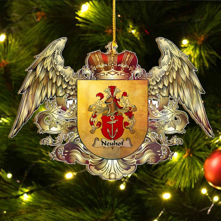 1sttheworld Germany Ornament - Neuhof German Family Crest Christmas Ornament - Royal Shield A7 | 1stScotland.com