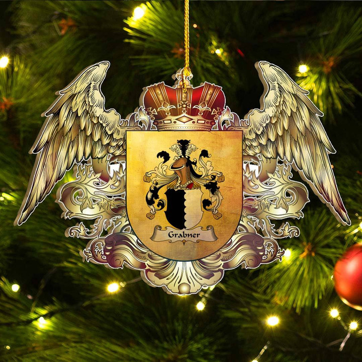 1sttheworld Germany Ornament - Grabner German Family Crest Christmas Ornament - Royal Shield A7 | 1stScotland.com