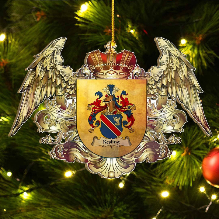 1sttheworld Germany Ornament - Kesling German Family Crest Christmas Ornament - Royal Shield A7 | 1stScotland.com