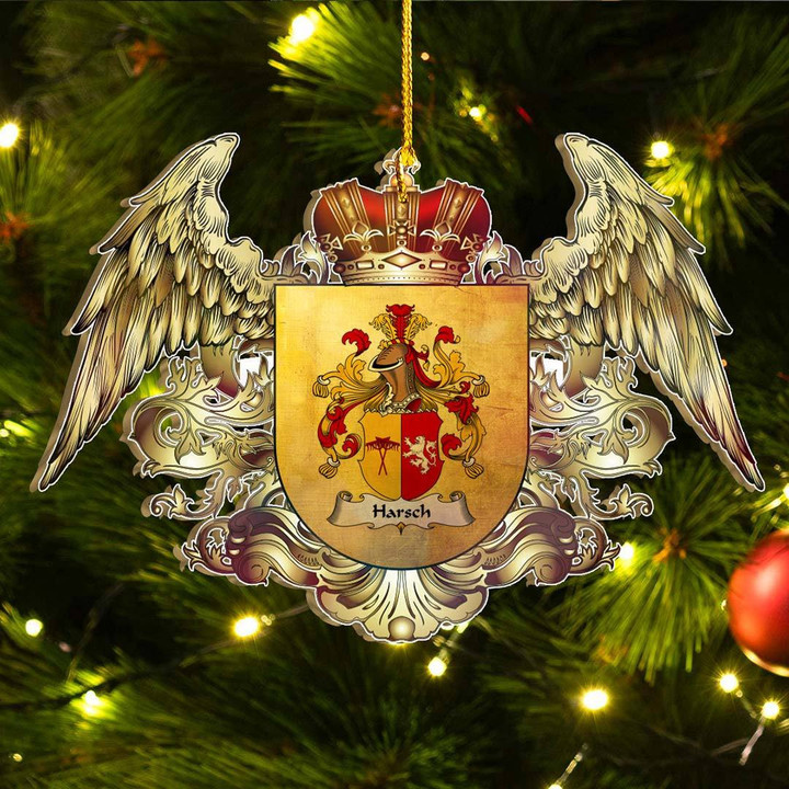 1sttheworld Germany Ornament - Harsch German Family Crest Christmas Ornament - Royal Shield A7 | 1stScotland.com