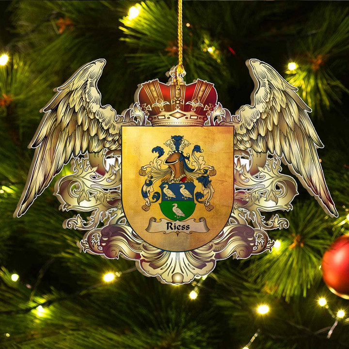 1sttheworld Germany Ornament - Riess German Family Crest Christmas Ornament - Royal Shield A7 | 1stScotland.com