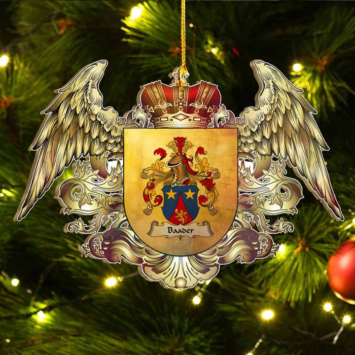 1sttheworld Germany Ornament - Baader German Family Crest Christmas Ornament - Royal Shield A7 | 1stScotland.com