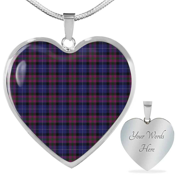 1sttheworld Jewelry - Pride Of Scotland Tartan Heart Necklace A7 | 1sttheworld