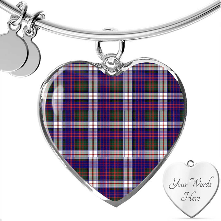 1sttheworld Jewelry - Macdonald Dress Modern Tartan Heart Bangle A7 | 1sttheworld
