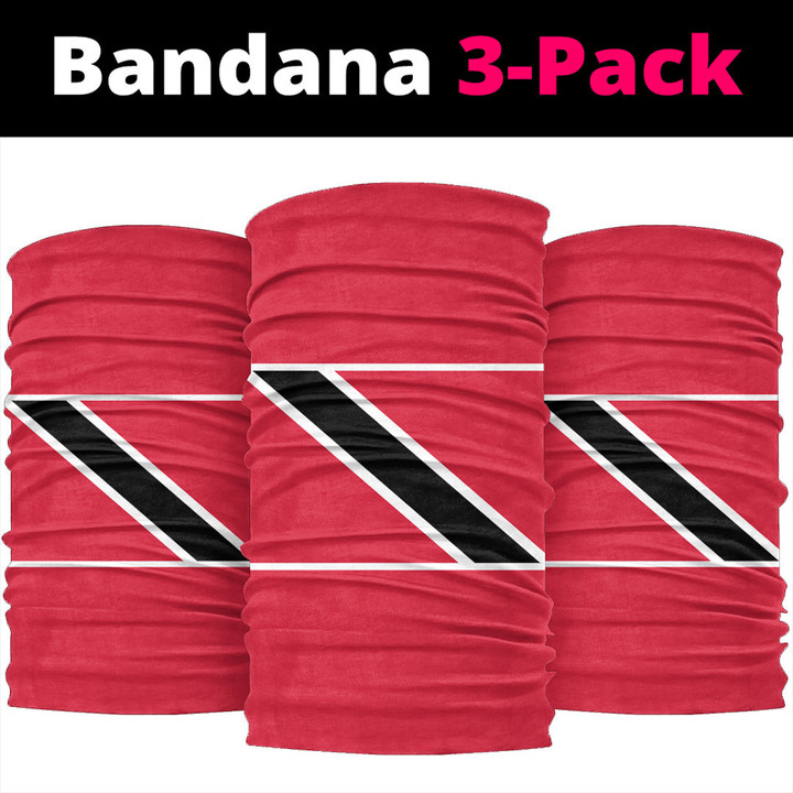 1sttheworld Bandana - Flag of Trinidad And Tobago Bandana 3-Pack A7 | 1sttheworld