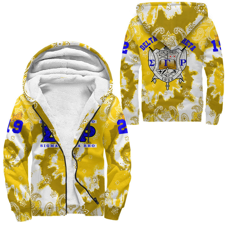 1sttheworld Clothing - Sigma Gamma Rho Paisley Bandana Tie Dye Style Sherpa Hoodies A7 | 1sttheworld.store