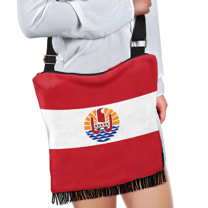 1sttheworld Bag - Flag of Tahiti French Polynesia Crossbody Boho Handbag A7 | 1sttheworld