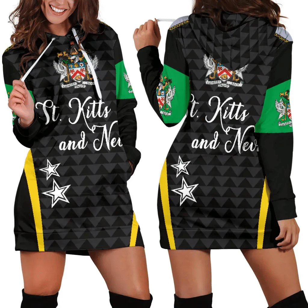 Saint Kitts and Nevis Hoodie Dress Exclusive Edition K4 | 1sttheworld.com
