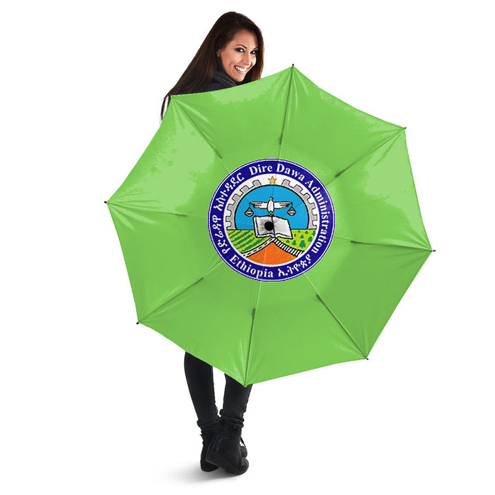1sttheworld Umbrella - Ethiopia Flag Of Dire Dawa Umbrella A7 | 1sttheworld
