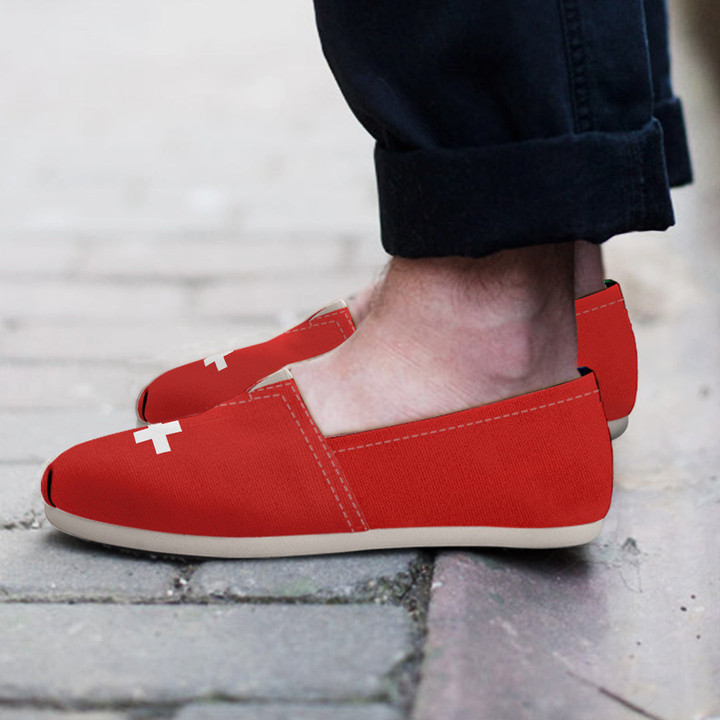 1sttheworld Casual Shoes - Flag of Switzerland Casual Shoes A7 | 1sttheworld