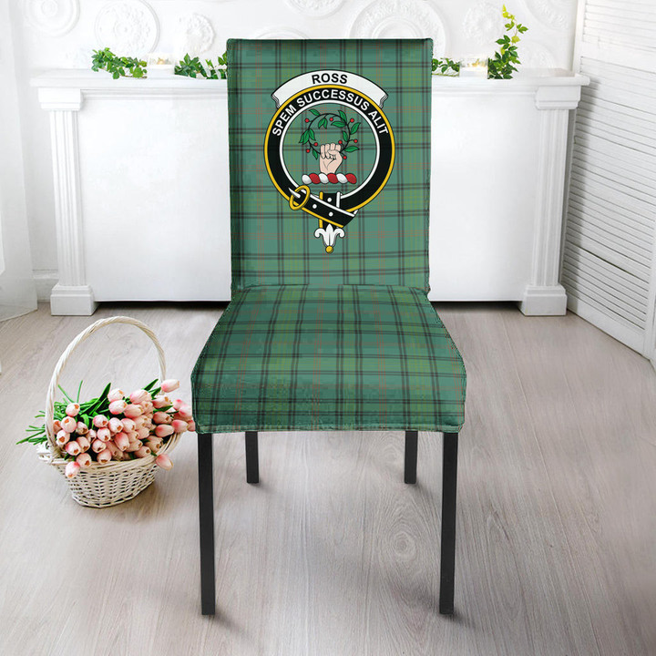 1sttheworld Dining Chair Slip Cover - Ross Hunting Ancient Clan Tartan Dining Chair Slip Cover A7 | 1sttheworld
