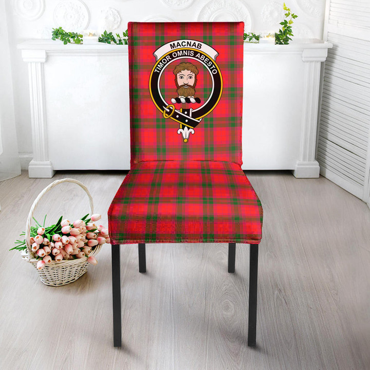 1sttheworld Dining Chair Slip Cover - MacNab Modern Clan Tartan Dining Chair Slip Cover A7 | 1sttheworld