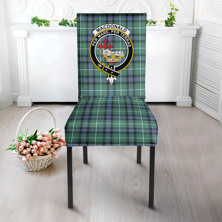 1sttheworld Dining Chair Slip Cover - MacDonald of the Isles Hunting Ancient Clan Tartan Dining Chair Slip Cover A7 | 1sttheworld