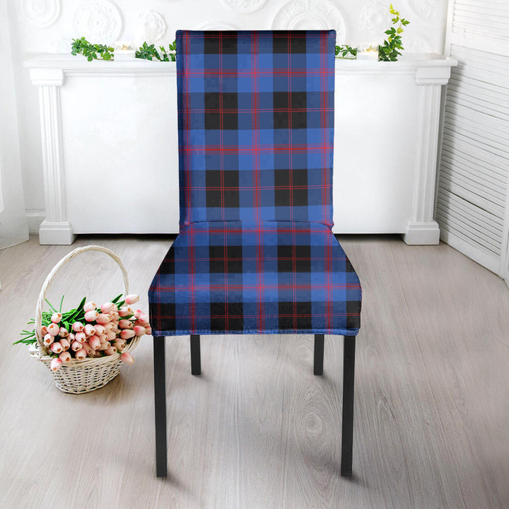 1sttheworld Dining Chair Slip Cover - Angus Modern Tartan Dining Chair Slip Cover A7 | 1sttheworld