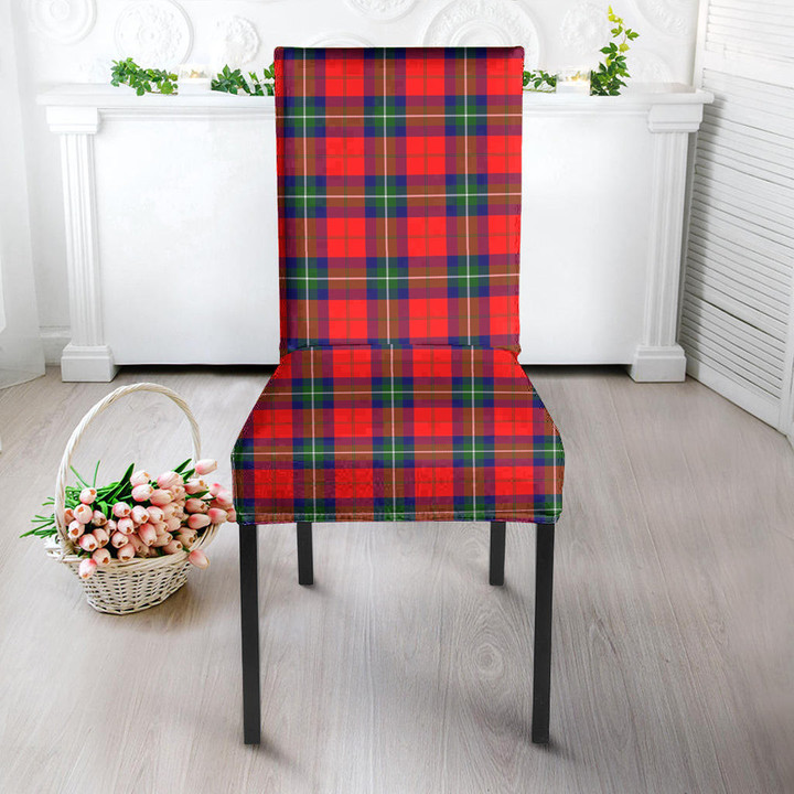 1sttheworld Dining Chair Slip Cover - Ruthven Modern Tartan Dining Chair Slip Cover A7 | 1sttheworld