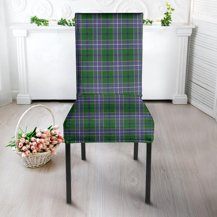 1sttheworld Dining Chair Slip Cover - Wishart Hunting Modern Tartan Dining Chair Slip Cover A7 | 1sttheworld
